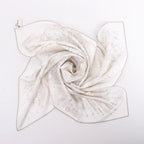 Hermès Carré 90 " PLEASE HOLD THE LINE" Silk handkerchief in White