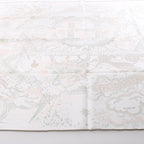 Hermès Carré 90 " PLEASE HOLD THE LINE" Silk handkerchief in White