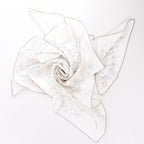 Hermès Carré 90 "PLEASE HOLD THE LINE" Silk handkerchief in White