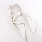 Hermès Carré 90 "PLEASE HOLD THE LINE" Silk handkerchief in White