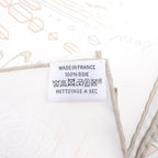 Hermès Carré 90 "PLEASE HOLD THE LINE" Silk handkerchief in White