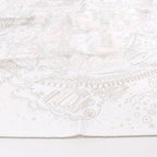 Hermès Carré 90 "PLEASE HOLD THE LINE" Silk handkerchief in White