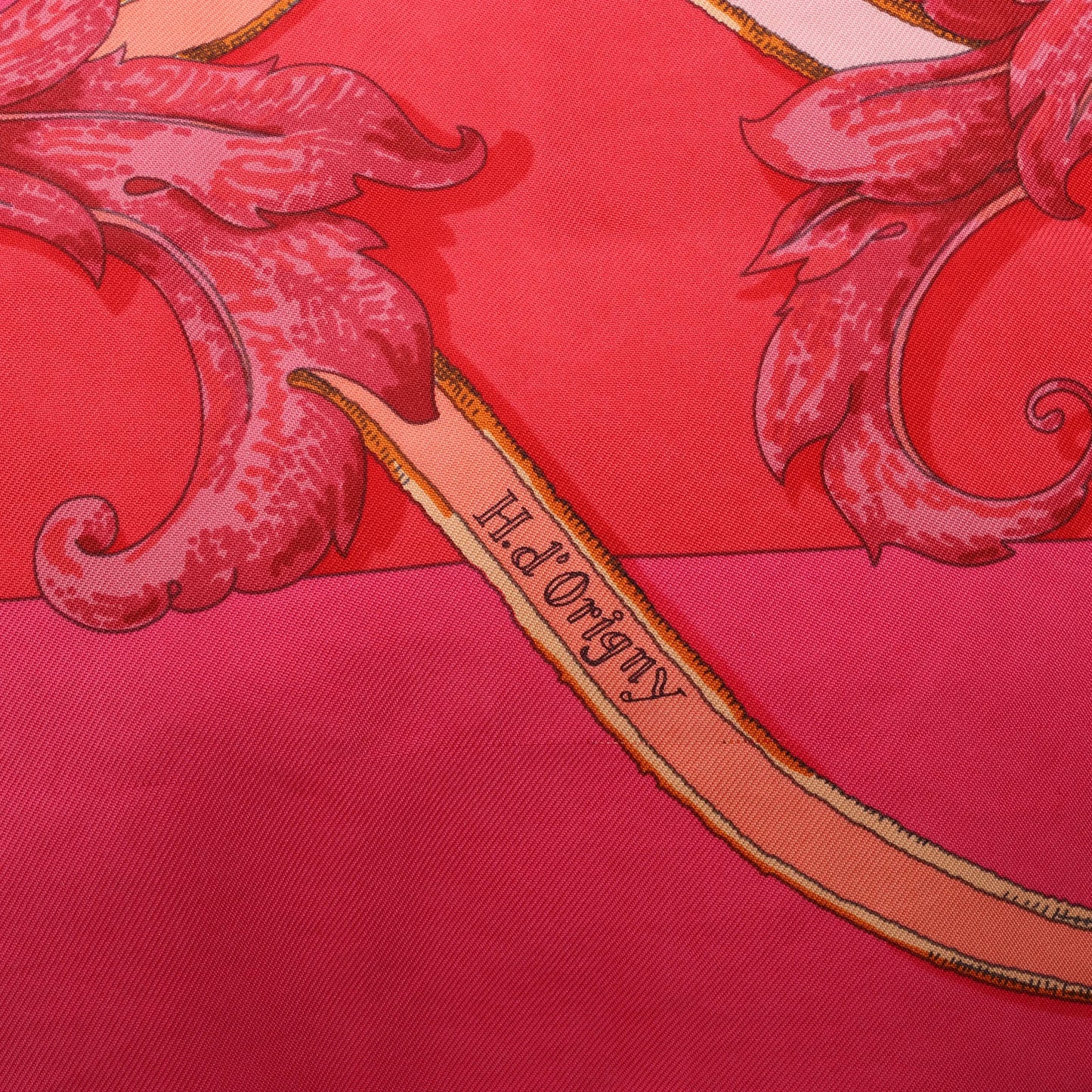 Hermès Carré 90 "L'Instruction du Roy" Silk handkerchief in Pink