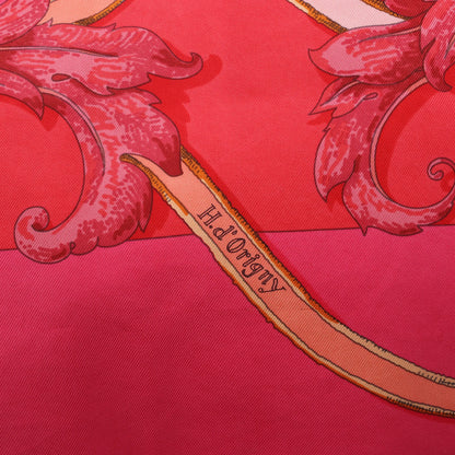 Hermès Carré 90 "L'Instruction du Roy" Silk handkerchief in Pink