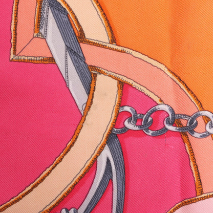 Hermès Carré 90 "L'Instruction du Roy" Silk handkerchief in Pink