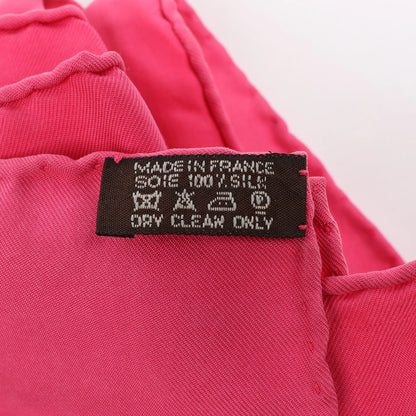 Hermès Carré 90 "L'Instruction du Roy" Silk handkerchief in Pink