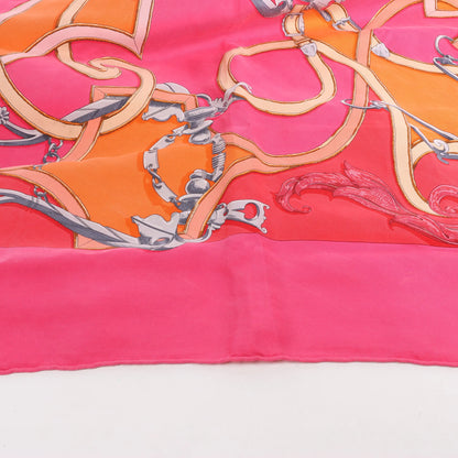 Hermès Carré 90 "L'Instruction du Roy" Silk handkerchief in Pink