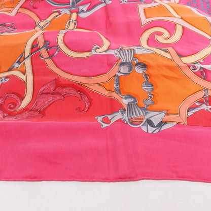 Hermès Carré 90 "L'Instruction du Roy" Silk handkerchief in Pink