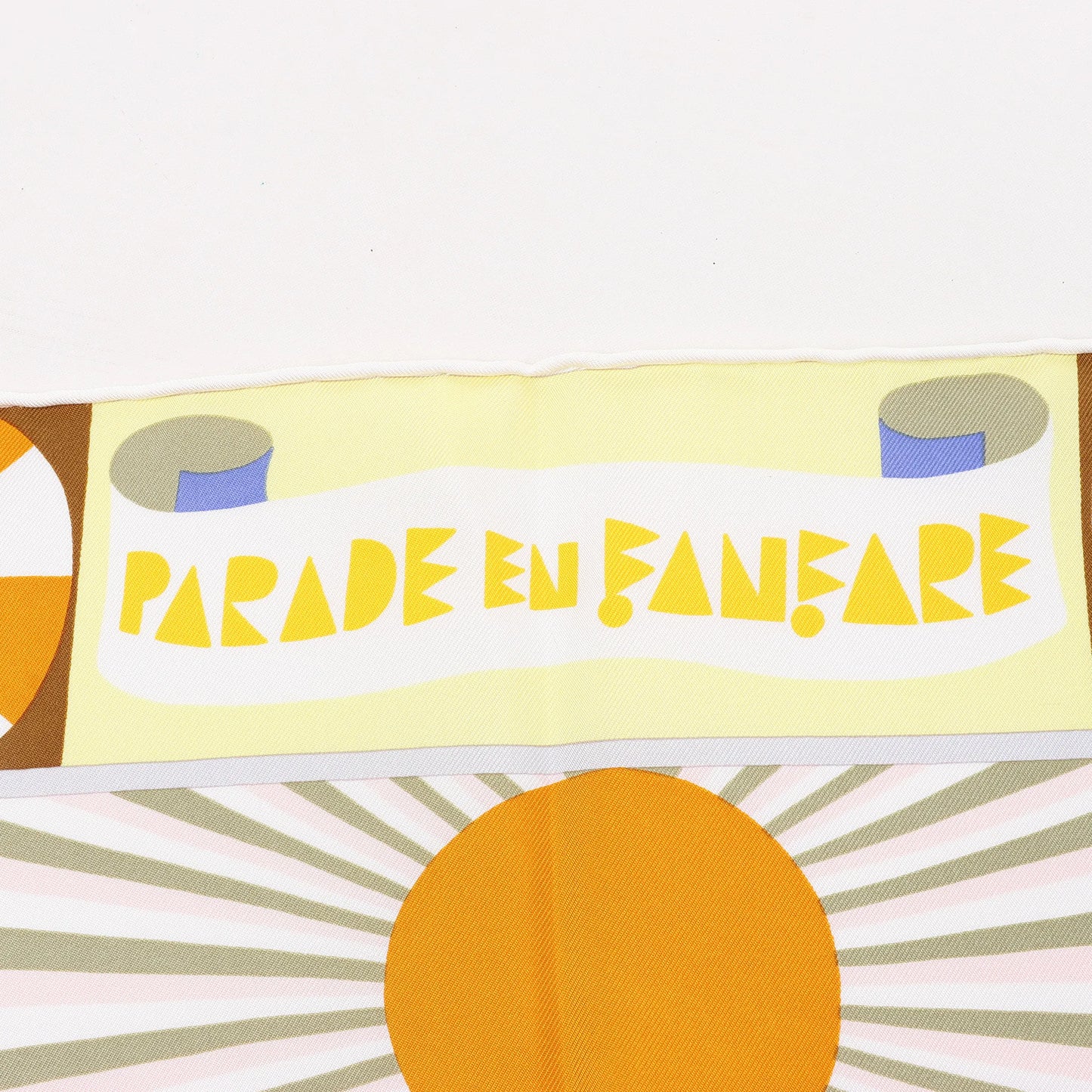 Hermès Carré 90 "Parade en Fanfare" Silk handkerchief in Purple