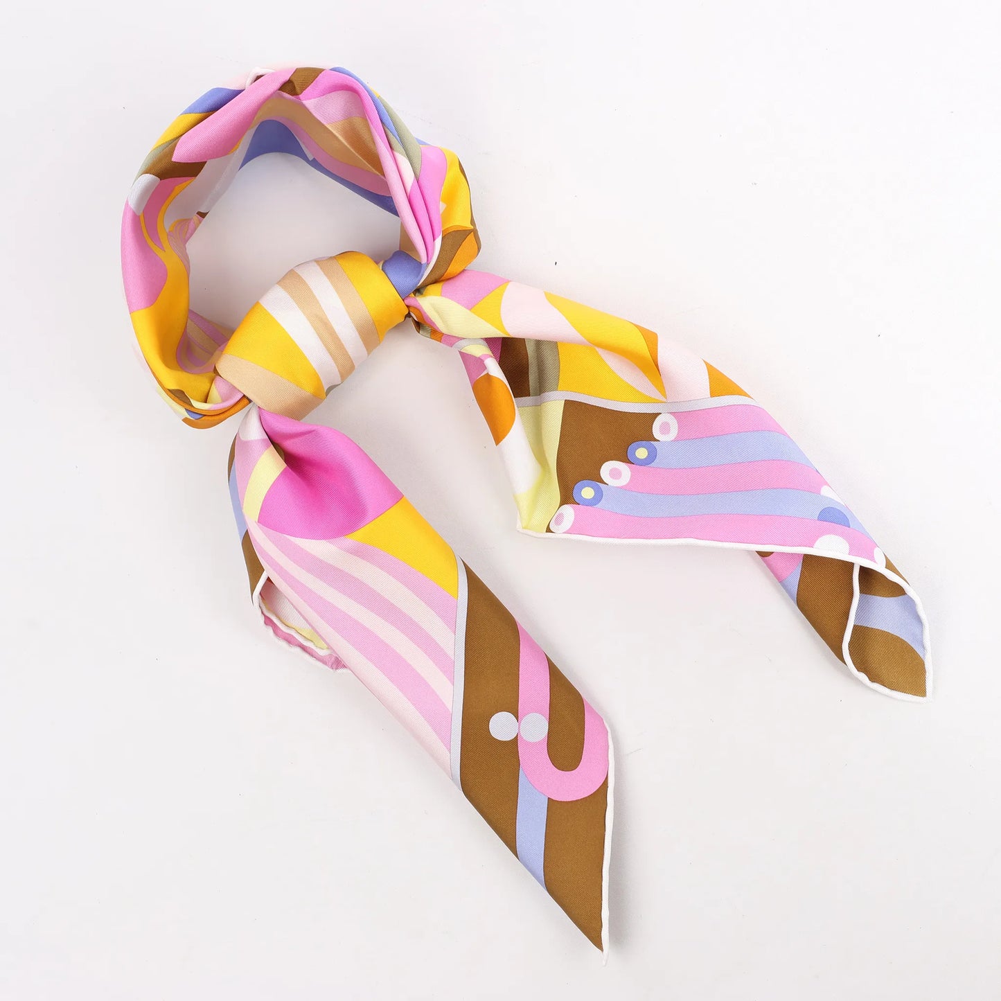 Hermès Carré 90 "Parade en Fanfare" Silk handkerchief in Purple