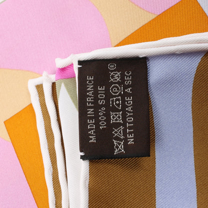 Hermès Carré 90 "Parade en Fanfare" Silk handkerchief in Purple