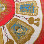 Hermès Carré 90 "Poste et Cavalerie Sabre" Pañuelo de seda en Rojo