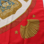 Hermès Carré 90 "Poste et Cavalerie Sabre" Pañuelo de seda en Rojo