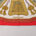 Hermès Carré 90 "Poste et Cavalerie Sabre" Pañuelo de seda en Rojo