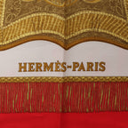 Hermès Carré 90 "Poste et Cavalerie Sabre" Pañuelo de seda en Rojo
