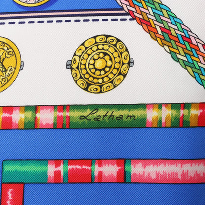 Hermès Carré 90 "Petite Main" Silk handkerchief in Blue