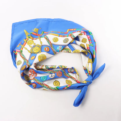 Hermès Carré 90 "Petite Main" Silk handkerchief in Blue