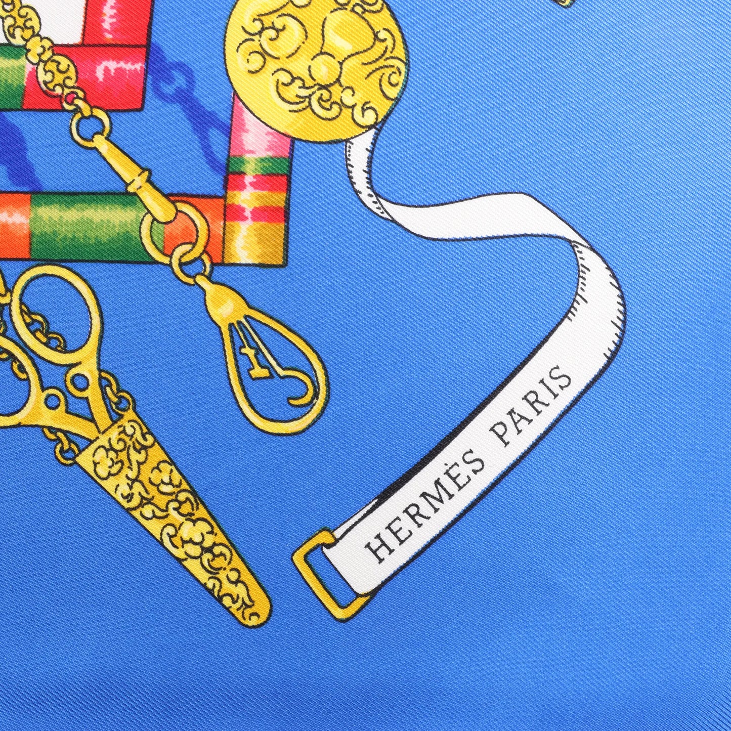 Hermès Carré 90 "Petite Main" Silk handkerchief in Blue