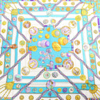 Hermès Carré 90 "Petite main" Silk handkerchief in Blue