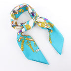 Hermès Carré 90 "Petite main" Silk handkerchief in Blue