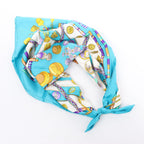 Hermès Carré 90 "Petite main" Silk handkerchief in Blue