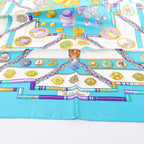 Hermès Carré 90 "Petite main" Silk handkerchief in Blue