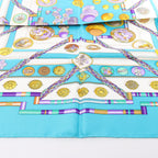 Hermès Carré 90 "Petite main" Silk handkerchief in Blue
