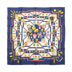 Hermès Carré 90 "Petite main" Silk handkerchief in Navy Blue