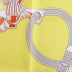 Hermès Carré 90 "Plumets du Roy King's" Silk handkerchief in Orange x Yellow