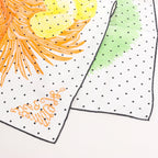 Hermès Carré 90 "Plumets et Panaches" Silk handkerchief in White x Multicolor