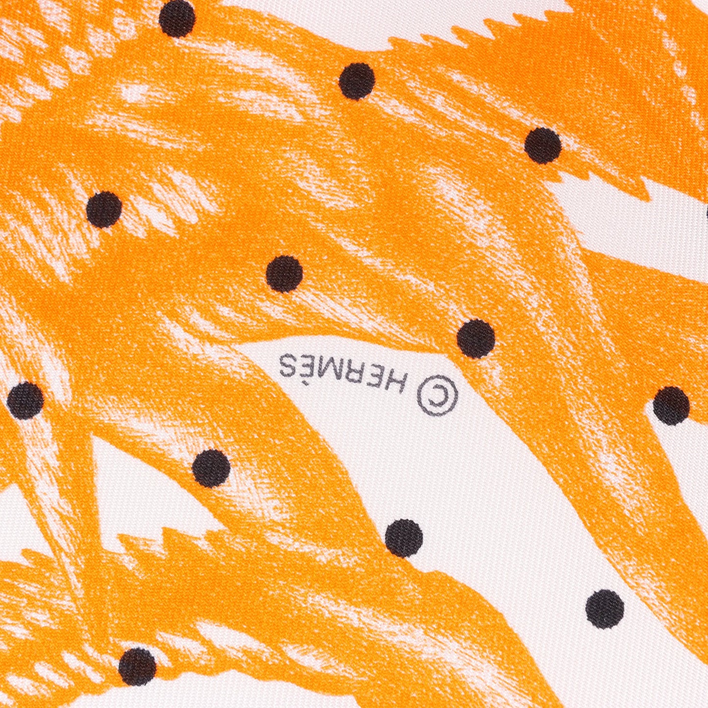 Hermès Carré 90 "Plumets et Panaches" Silk handkerchief in White x Multicolor