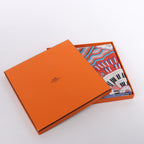 Hermès Carré 90 "D'ORGUE" Silk handkerchief in Navy Blue