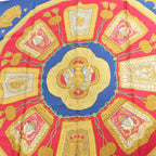 Hermès Carré 90 "Poste et Cavalerie Saber" Silk handkerchief in Red