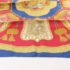 Hermès Carré 90 "Poste et Cavalerie Saber" Silk handkerchief in Red