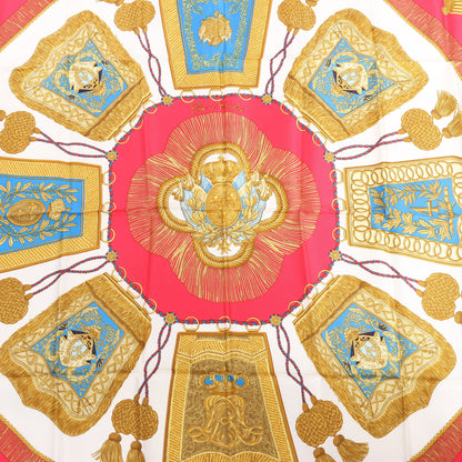 Hermès Carré 90 "Poste et Cavalerie" Silk handkerchief in Red