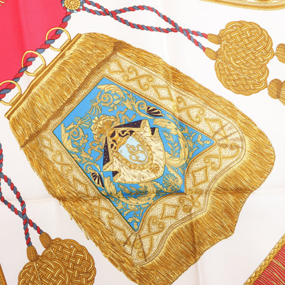 Hermès Carré 90 "Poste et Cavalerie" Silk handkerchief in Red