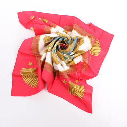 Hermès Carré 90 "Poste et Cavalerie" Silk handkerchief in Red
