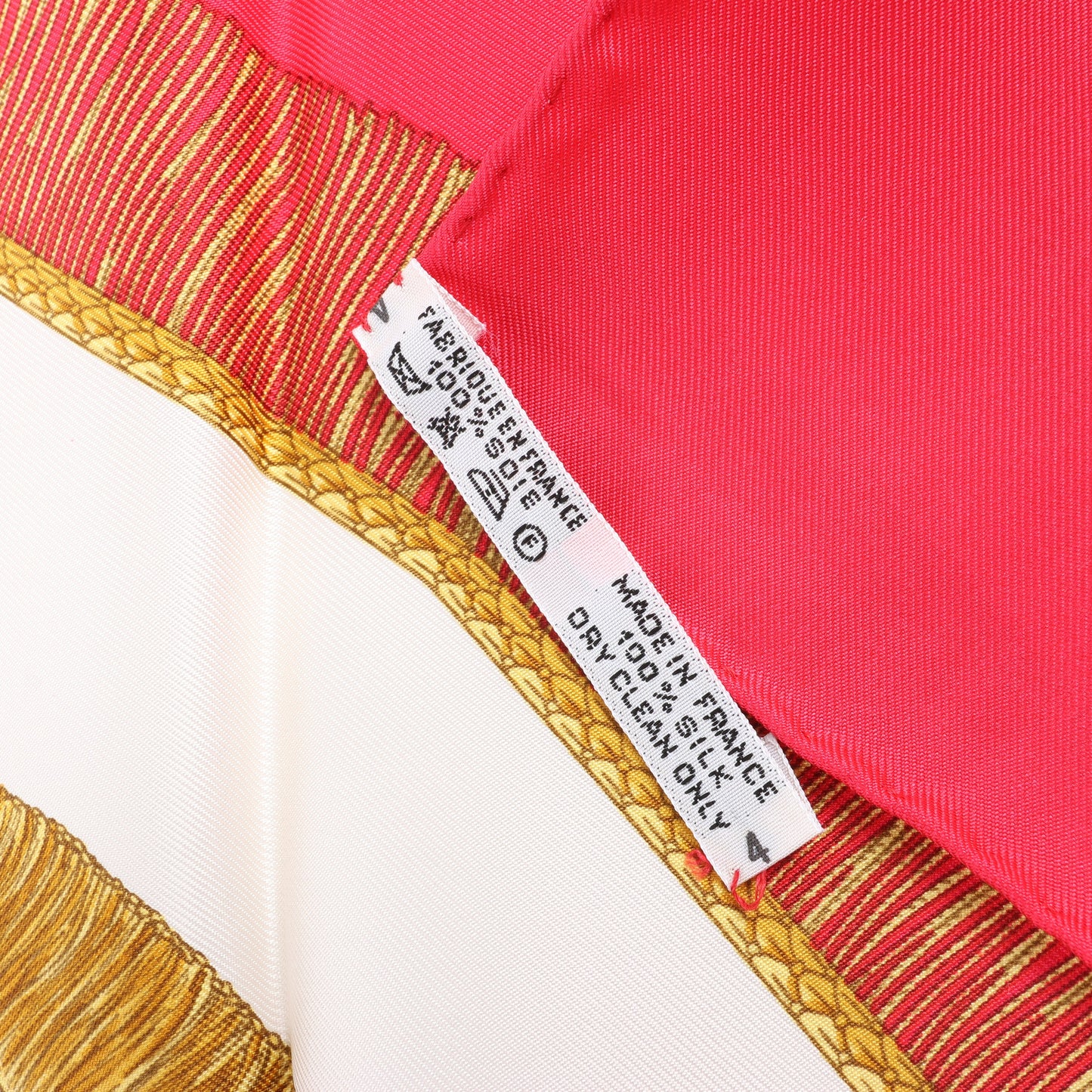 Hermès Carré 90 "Poste et Cavalerie" Silk handkerchief in Red