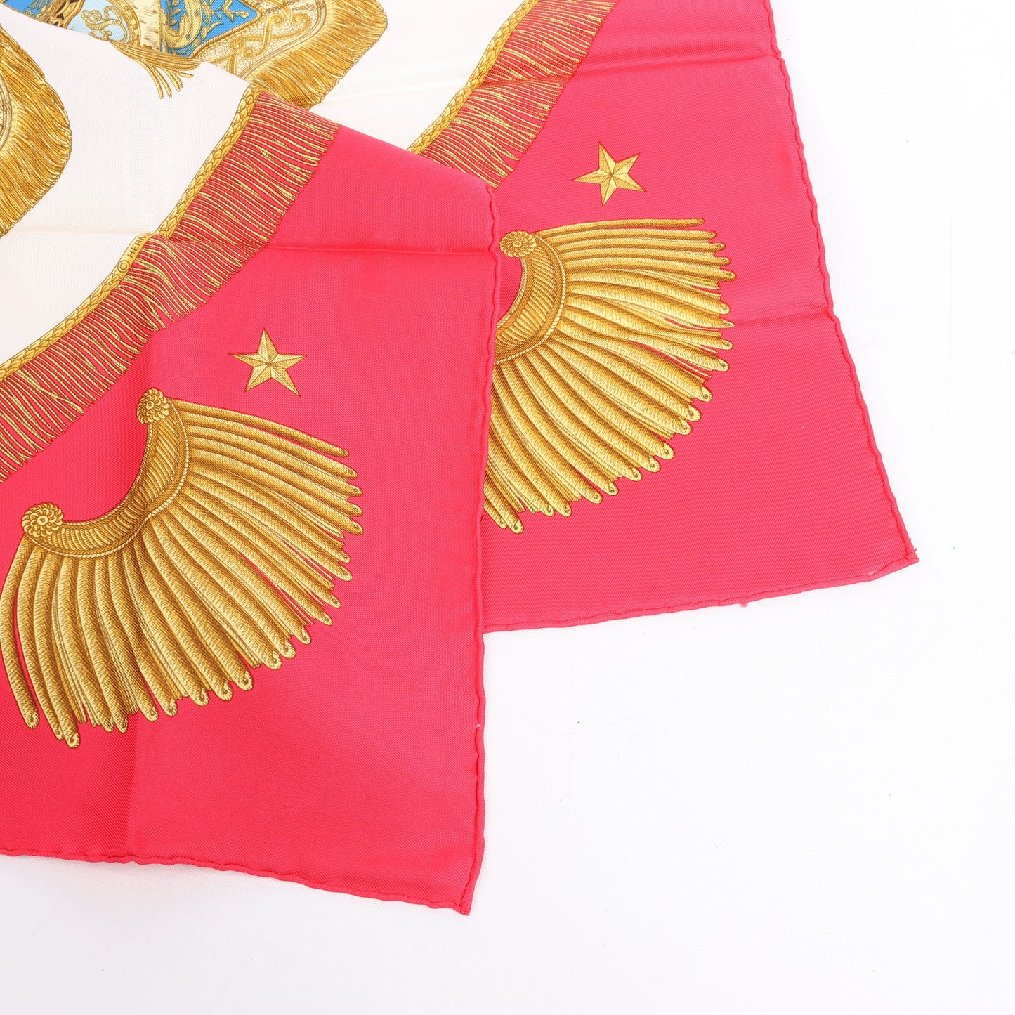 Hermès Carré 90 "Poste et Cavalerie" Silk handkerchief in Red