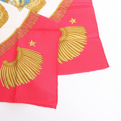 Hermès Carré 90 "Poste et Cavalerie" Silk handkerchief in Red