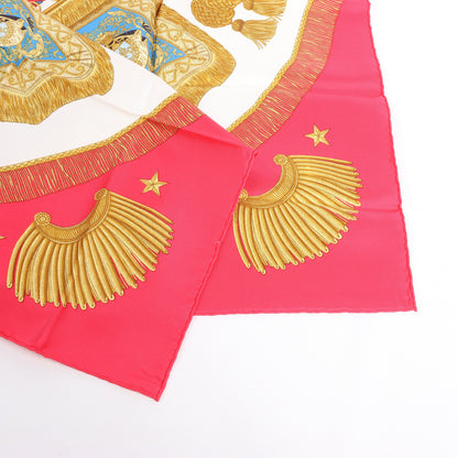 Hermès Carré 90 "Poste et Cavalerie" Silk handkerchief in Red