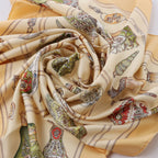 Hermès Carré 90 "Qu'Importe Le Flacon" Silk handkerchief in Beige