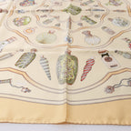 Hermès Carré 90 "Qu'Importe Le Flacon" Silk handkerchief in Beige