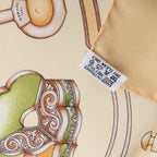 Hermès Carré 90 "Qu'Importe Le Flacon" Silk handkerchief in Beige