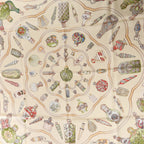 Hermès Carré 90 "Qu'Importe Le Flacon" Silk handkerchief in Beige