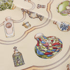 Hermès Carré 90 "Qu'Importe Le Flacon" Silk handkerchief in Beige