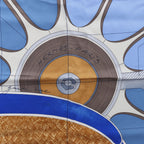 Hermès Carré 90 "Projet De Voiture" Silk handkerchief in Blue