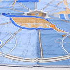 Hermès Carré 90 "Projet De Voiture" Silk handkerchief in Blue