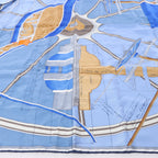 Hermès Carré 90 "Projet De Voiture" Silk handkerchief in Blue
