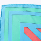 Hermès Carré 90 "Puzzle" 100% Silk Scarf in Blue